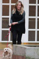 Exclusive... Julie Benz Takes Her Dog For Walk 
