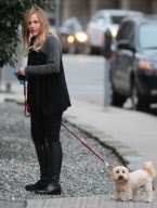 Exclusive... Julie Benz Takes Her Dog For Walk 
