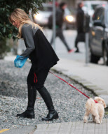 Exclusive... Julie Benz Takes Her Dog For Walk 