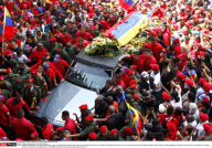 Cararas Hugo Chavez funeral procession