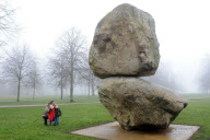 'Rock on Top of Another Rock' sculpture by Peter Fischli and David Weiss, Serpentine Gallery, London,Britain - 08 Mar 2013