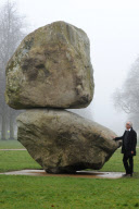 'Rock on Top of Another Rock' sculpture by Peter Fischli and David Weiss, Serpentine Gallery, London,Britain - 08 Mar 2013