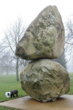 'Rock on Top of Another Rock' sculpture by Peter Fischli and David Weiss, Serpentine Gallery, London,Britain - 08 Mar 2013