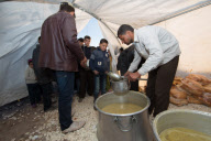 Camp syrischer Bürgerkriegsflüchtlinge in Nord-Syrien
