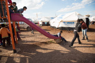 Camp syrischer Bürgerkriegsflüchtlinge in Nord-Syrien