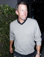 Lance Armstrong pretending everying is okay after being stripped of his medals