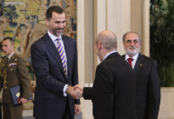 El Principe Felipe durante las audiencias del 13 de marzo de 2013.
