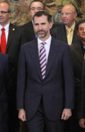 El Principe Felipe durante las audiencias del 13 de marzo de 2013.