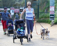 Charlize Theron & Jackson Take Their Dogs For A Walk 
