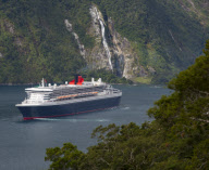 Queen Mary 2 Arrives into Milford Sound for the First Time, Fiordland National Park, South Island, New Zealand - 16 Mar 2013