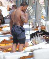 Exclusive... Ray Rice Smokes a Super Bowl Of His Own In St. Barts - ADD WEB FEES 