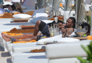 Exclusive... Ray Rice Smokes a Super Bowl Of His Own In St. Barts - ADD WEB FEES 