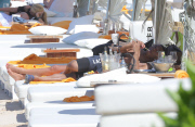 Exclusive... Ray Rice Smokes a Super Bowl Of His Own In St. Barts - ADD WEB FEES 
