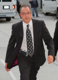 Michael Lohan arriving at the Los Angeles Courthouse as Lindsay runs late
