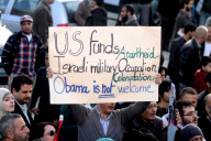 Palestinians protest against the visit of US President Barack Obama, West Bank city of Ramallah, West Bank - 19 Mar 2013