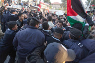 Palestinians protest against the visit of US President Barack Obama, West Bank city of Ramallah, West Bank - 19 Mar 2013