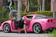 *EXCLUSIVE* Angelyne is showing more than just legs