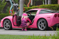 *EXCLUSIVE* Angelyne is showing more than just legs