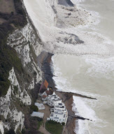 Massive cliff fall at St Margaret's Bay, Kent, Britain - 25 Mar 2013