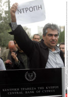 CYPRIOT : The bank employees demonstrate