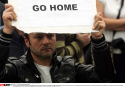 CYPRIOT : The bank employees demonstrate