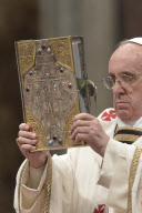 Pope Francis I celebrates the Holy Chrism Mass at St.Peter's Basilica, Vatican City, Rome, Italy - 28 Mar 2013