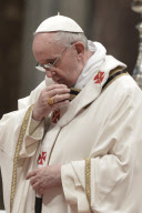 Pope Francis I celebrates the Holy Chrism Mass at St.Peter's Basilica, Vatican City, Rome, Italy - 28 Mar 2013