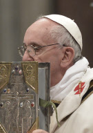 Pope Francis I celebrates the Holy Chrism Mass at St.Peter's Basilica, Vatican City, Rome, Italy - 28 Mar 2013