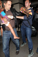 Halle Berry, Olivier Martinez and Nahla return home from Easter Vacation