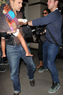 Halle Berry, Olivier Martinez and Nahla return home from Easter Vacation