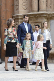 Queen SOFIA of Spain attends Easter Mass at the Cathedral of Palma de Mallorca