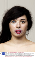 'ID' - artists Bruno Metra and Laurence Jeanson distort people's faces with magazine cut-outs, Lyon, France - 02 Apr 2013