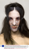 'ID' - artists Bruno Metra and Laurence Jeanson distort people's faces with magazine cut-outs, Lyon, France - 02 Apr 2013