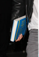 Actor JARED LETO spotted with a self help book leaving the Katsuya restaurant in Hollywood