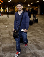 Argentina national football team arrives to Arlanda airport Stockholm, Sweden - 04 Feb 2013
