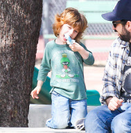 Exclusive... Jordan Bratman Takes Max To The Park 