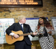 Boris Johnson & Misha B go busking
