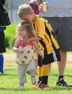 Britney Spears' Kids Play Soccer 
