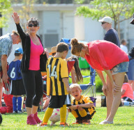 Britney Spears' Kids Play Soccer 