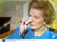 TV VIDEO GRABS OF MARGARET THATCHER ANNOUNCING THAT SHE IS RETIRING, BRITAIN - 1991