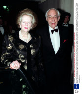 Baroness Thatcher And Sir Denis Thatcher Leaving The Function At The Savoy Hotel In London This Evening (tuesday) For The First Carlton Political Dinner