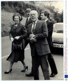 Baroness Thatcher - Pm - 1987 Prime Minister Margaret Thatcher Pictured With Husband Denis Arriving At Church In Chequers Today.... Picture Desk ** Pkt5749-423471