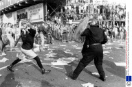 ANTI POLL TAX DEMONSTRATION IN TRAFALGAR SQUARE, LONDON, BRITAIN - 31 MAR 1990