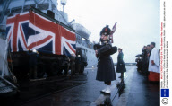 The Falklands War - Coffins of dead troops return home, Britain - 1982
