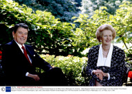 British Prime Minister Margaret Thatcher and US President Ronald Reagan at the White House, Washington DC, America - 1980s