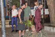 *EXCLUSIVE* Marc Jacobs and Harry Louis dress comfortably for dinner