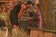 *EXCLUSIVE* Marc Jacobs and Harry Louis dress comfortably for dinner