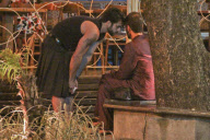 *EXCLUSIVE* Marc Jacobs and Harry Louis dress comfortably for dinner
