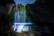 'Neon Luminance' glowstick waterfall photography, California, America - Apr 2013