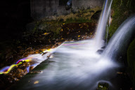 'Neon Luminance' glowstick waterfall photography, California, America - Apr 2013